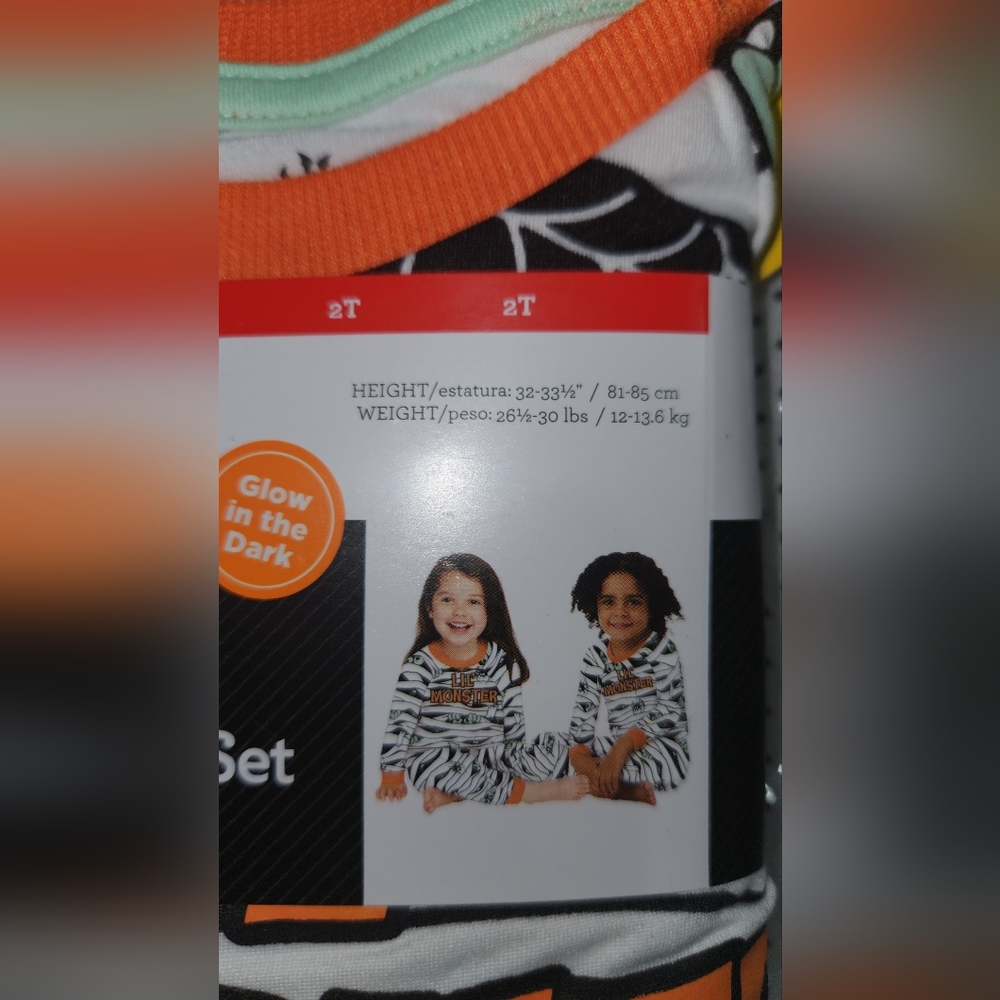 NWT! GLOW IN THE DARK PAJAMAS - Picture 3 of 3